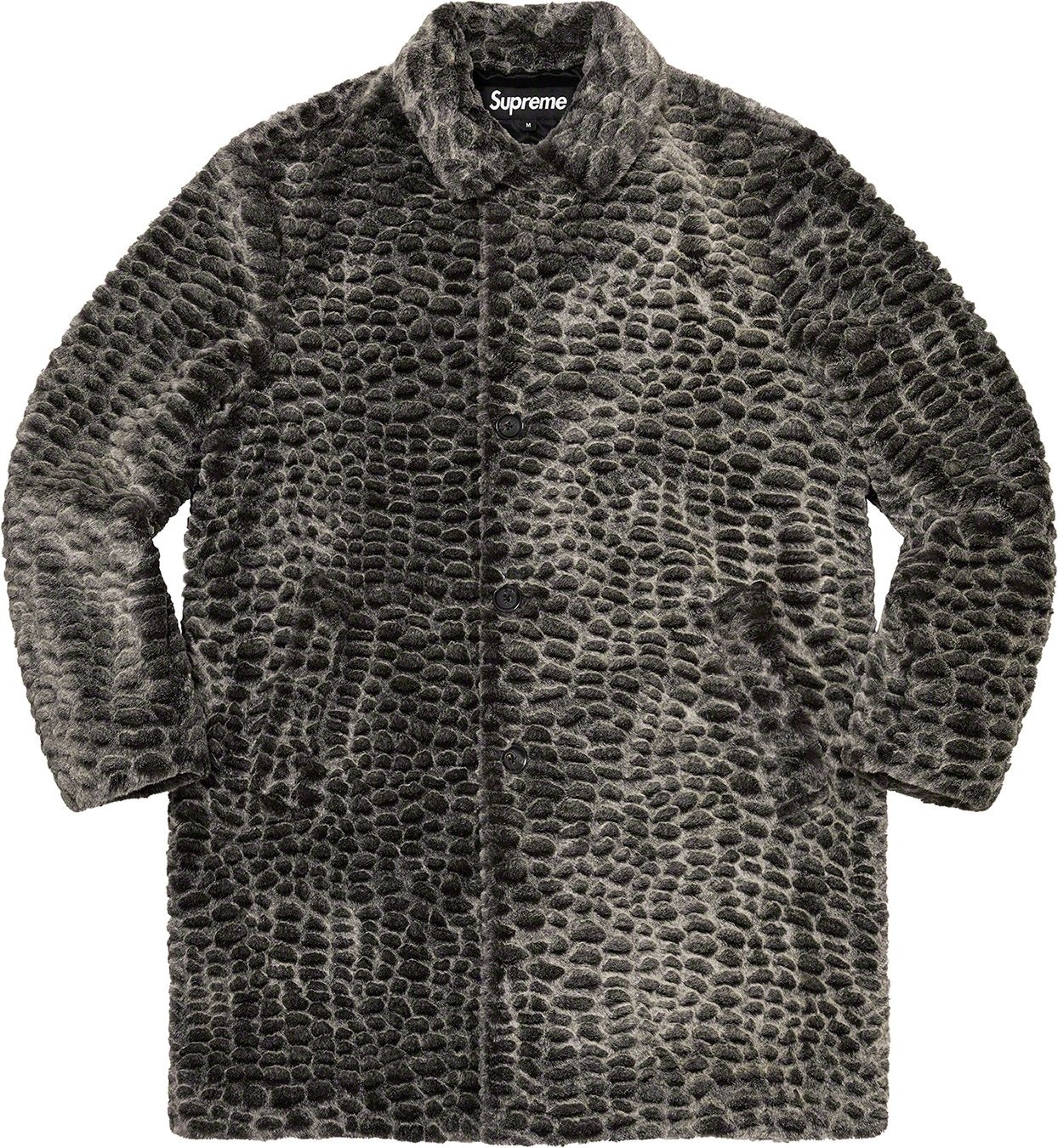 Croc Faux Fur Overcoat view 5
